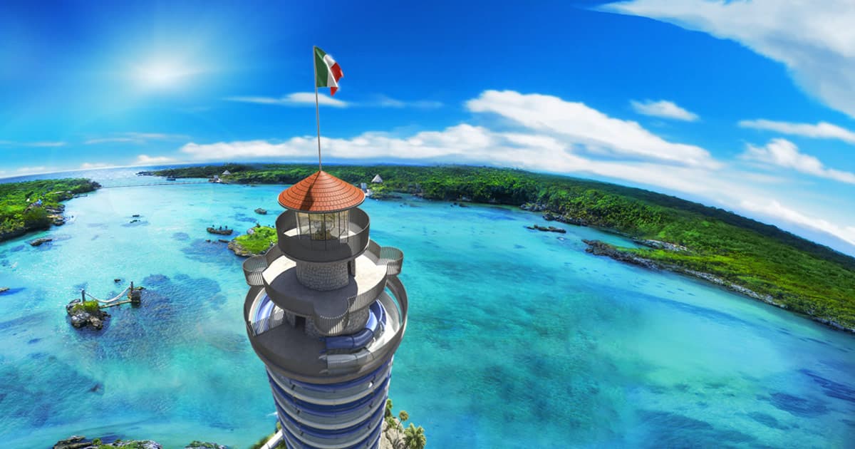 Faro escénico en Xel-Há